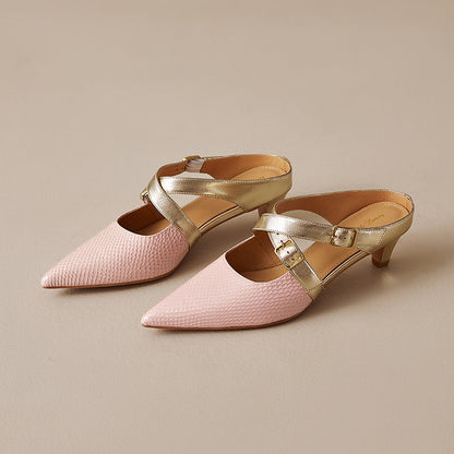Brielle Mules in pelle genuina