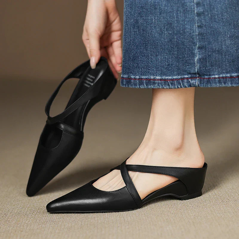 Aluna Mules in pelle autentica
