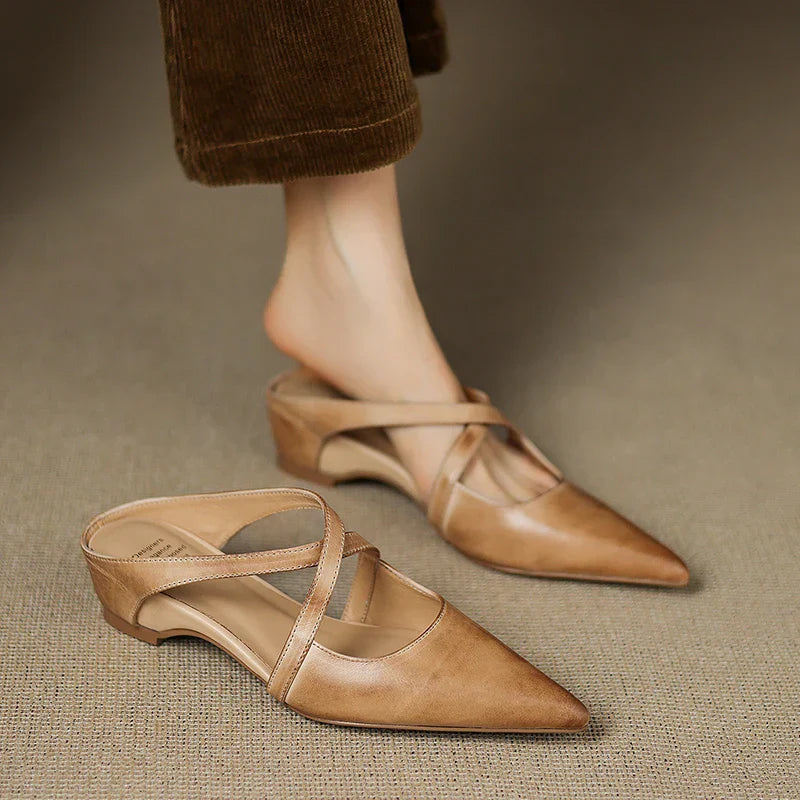 Aluna Mules in pelle autentica