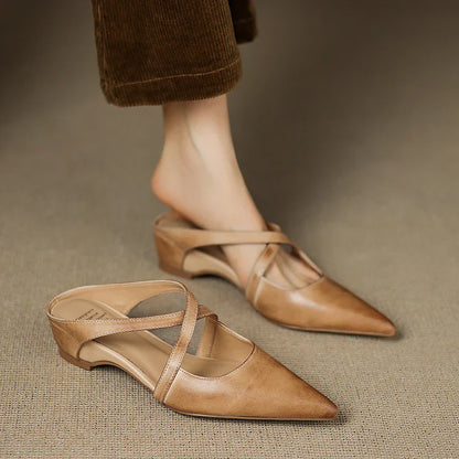 Aluna Mules in pelle autentica