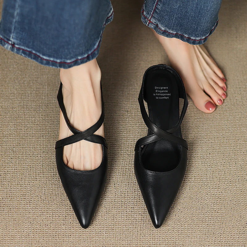 Aluna Mules in pelle autentica
