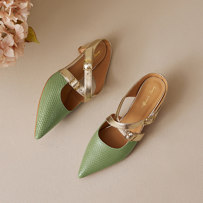 Brielle Mules in pelle genuina