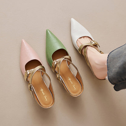 Brielle Mules in pelle genuina