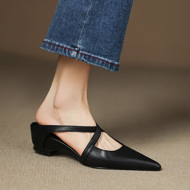 Aluna Mules in pelle autentica