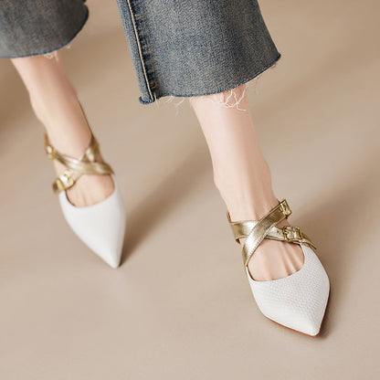Brielle Mules in pelle genuina