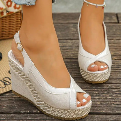 Sandali con zeppa Marina