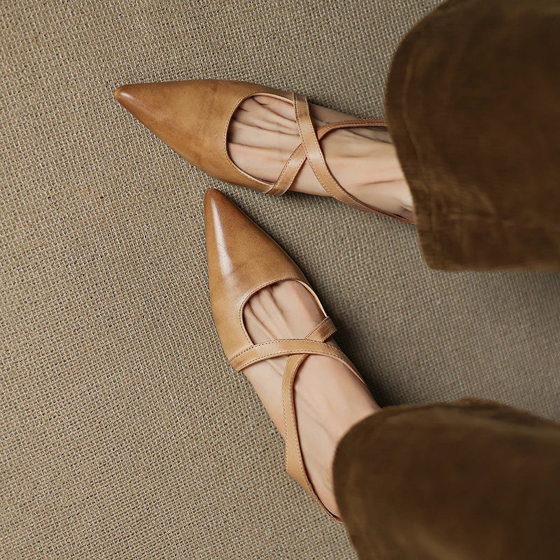 Aluna Mules in pelle autentica