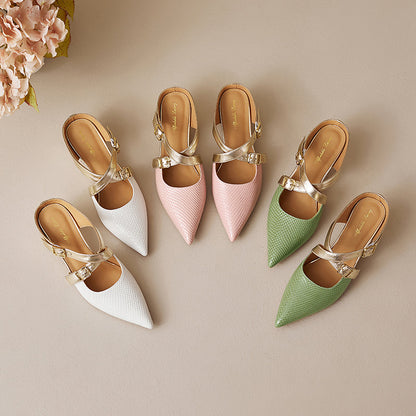 Brielle Mules in pelle genuina