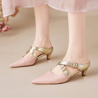 Brielle Mules in pelle genuina