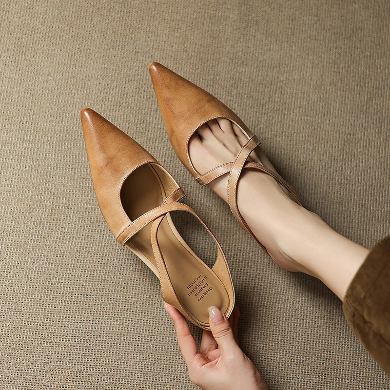 Aluna Mules in pelle autentica