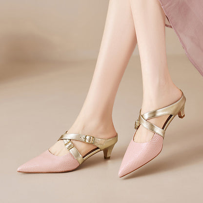 Brielle Mules in pelle genuina