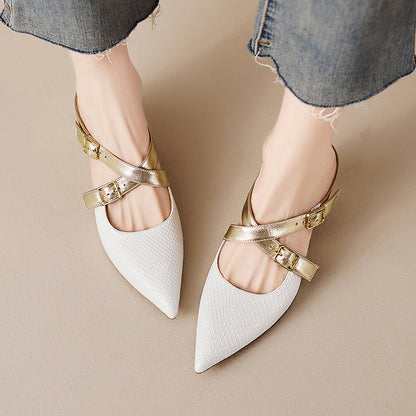 Brielle Mules in pelle genuina