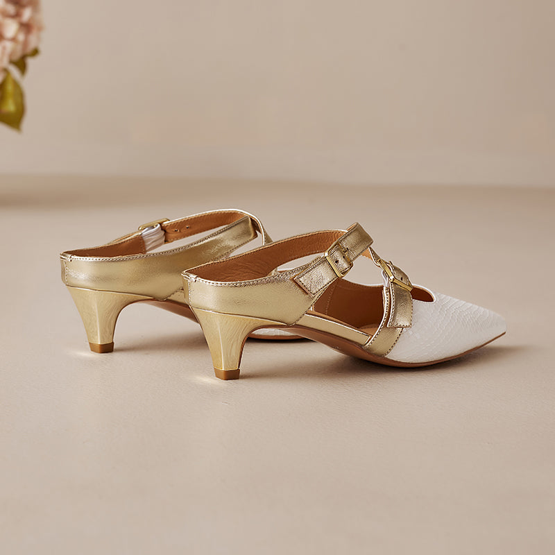 Brielle Mules in pelle genuina