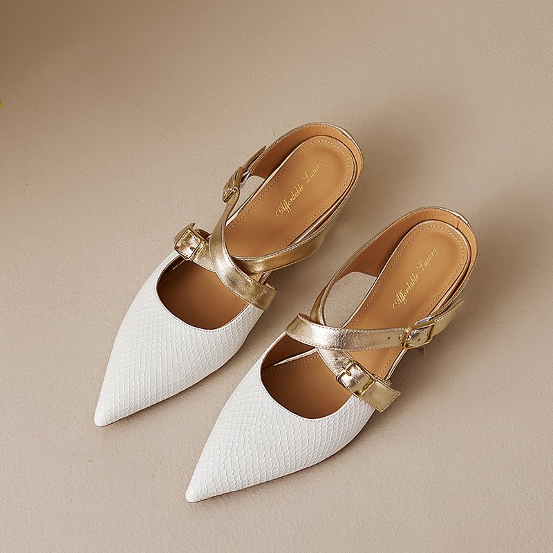 Brielle Mules in pelle genuina