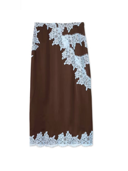 Completo di top e gonna con pannello in pizzo Avalon