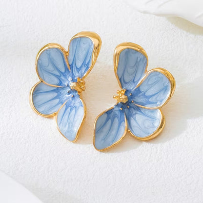 Orecchini con petali di farfalla