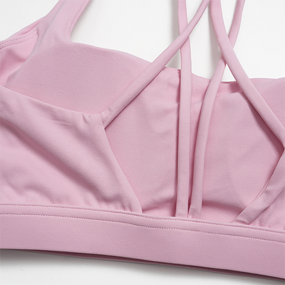 Wholesale Women's Cloud-Feel Cross-Back Sports Bra & Tennis Skirt Set – Moisture-Wicking 2-Piece Athletic Set