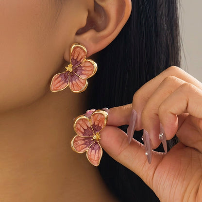 Orecchini con petali di farfalla