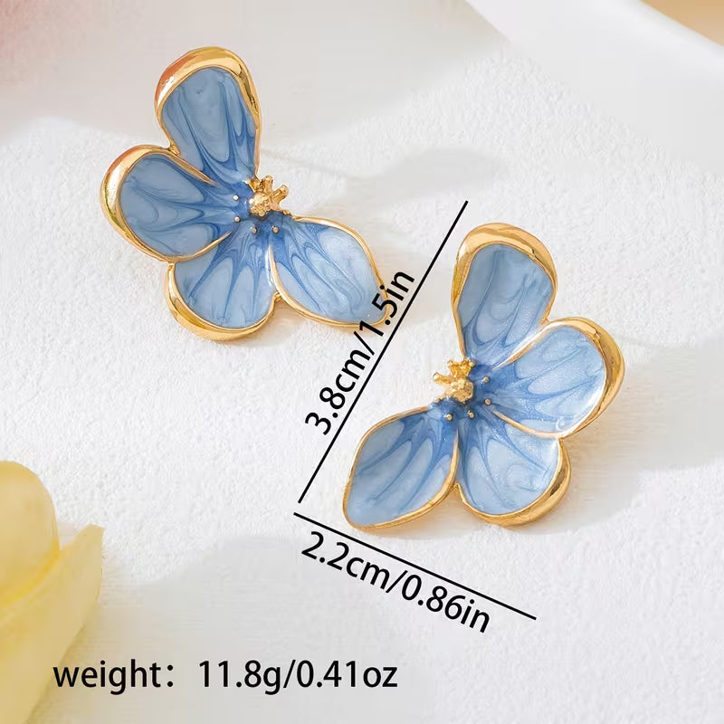 Orecchini con petali di farfalla