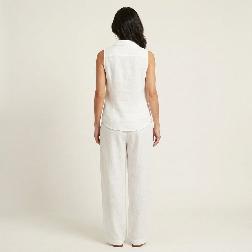 Twiila | Set con top avvolgente e pantaloni a gamba larga