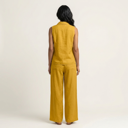 Twiila | Set con top avvolgente e pantaloni a gamba larga