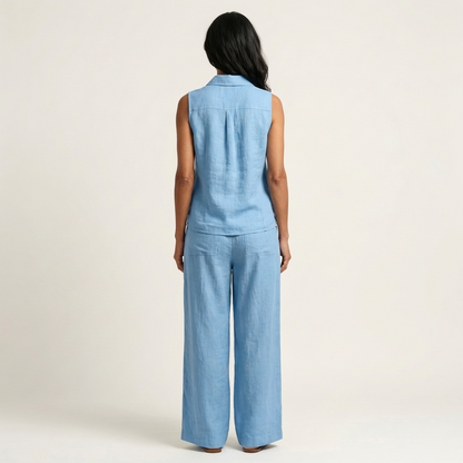 Twiila | Set con top avvolgente e pantaloni a gamba larga